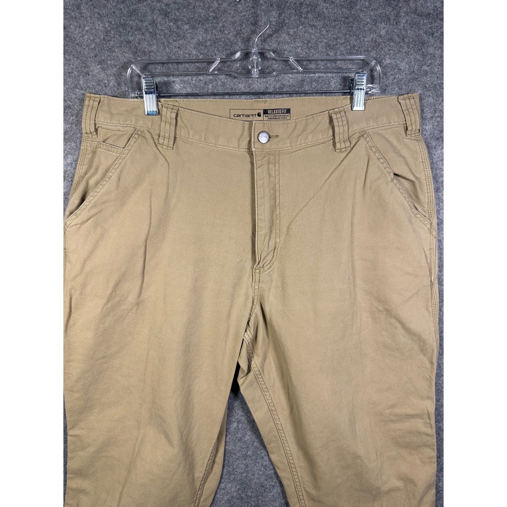 Carhartt BN2291-M Rugged Flex Relaxed Fit‎ Canvas Work Pants Tan Khaki 38x30